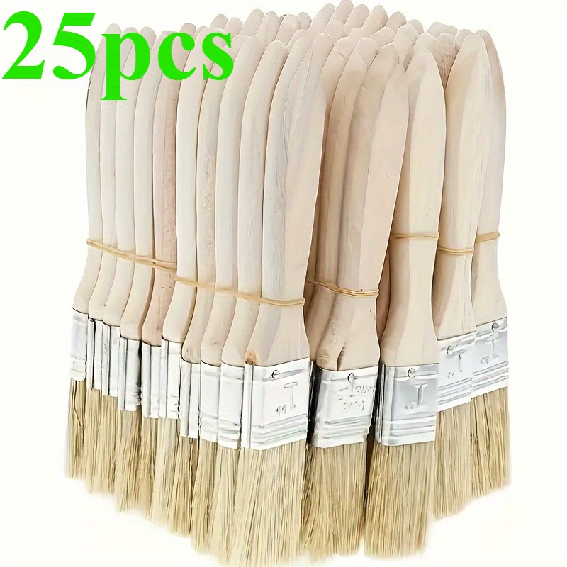 Wood Stain Brush - 25Pcs 1 Inch Paint Brushes Set